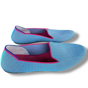 Rothy’s The Loafer Women's Size 8 Bluebell Triple Stitch Slip On Slip on Shoes